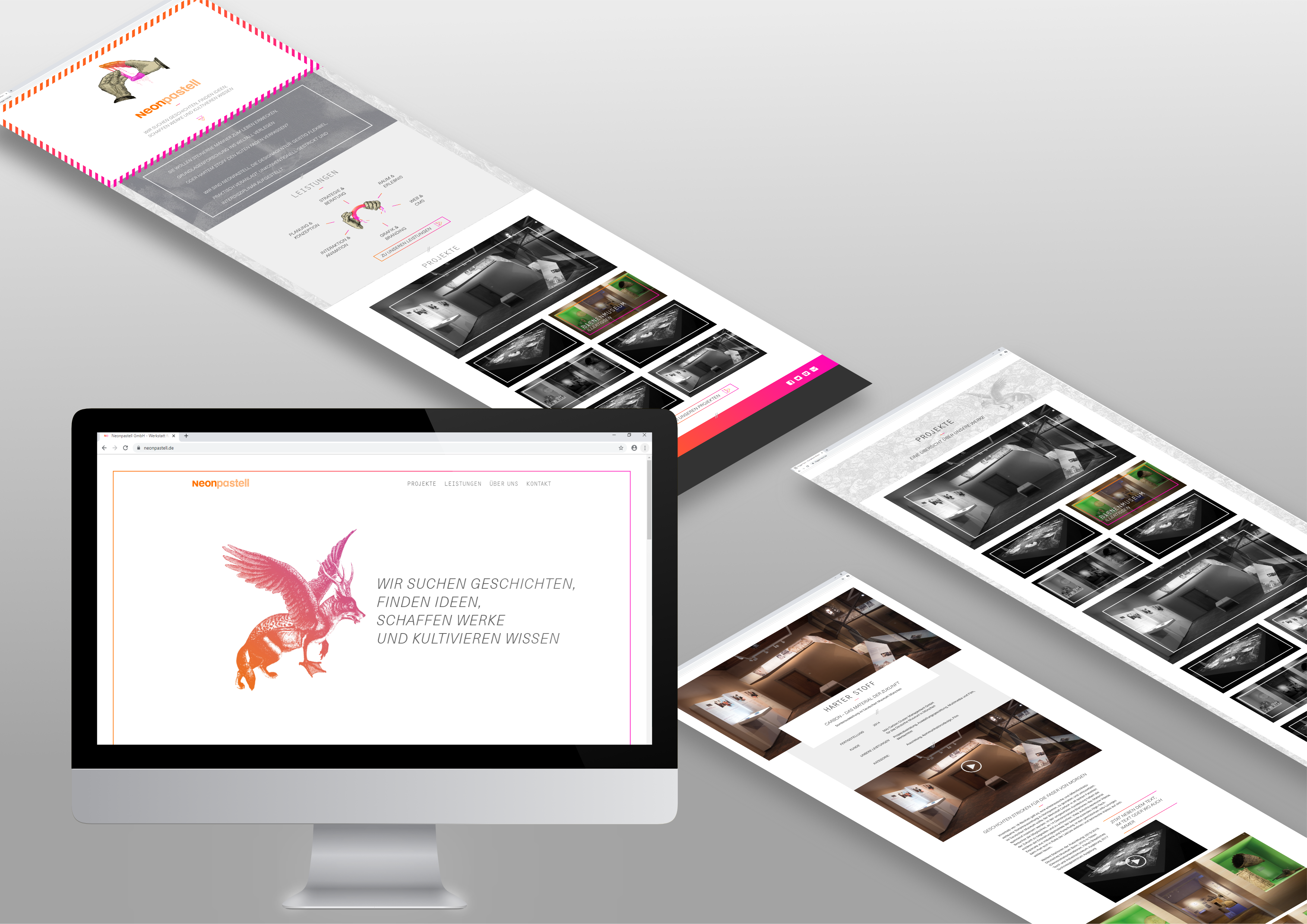 Webdesign Neonpastell